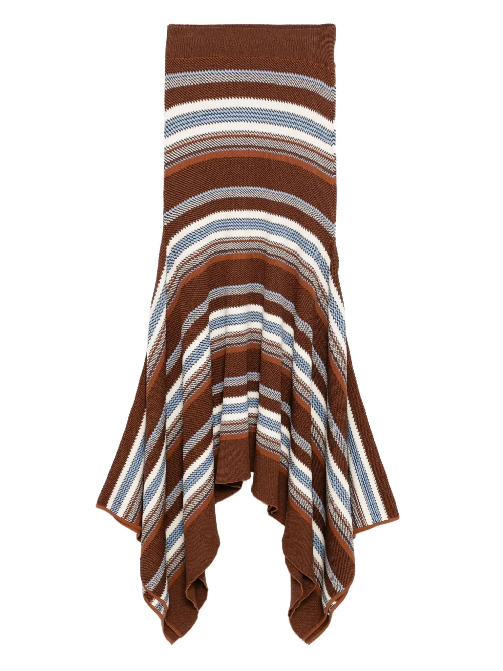 Monse Gestreepte midi-rok met jacquard - Bruin