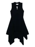 Monse napkin hem backless knit dress - Blue