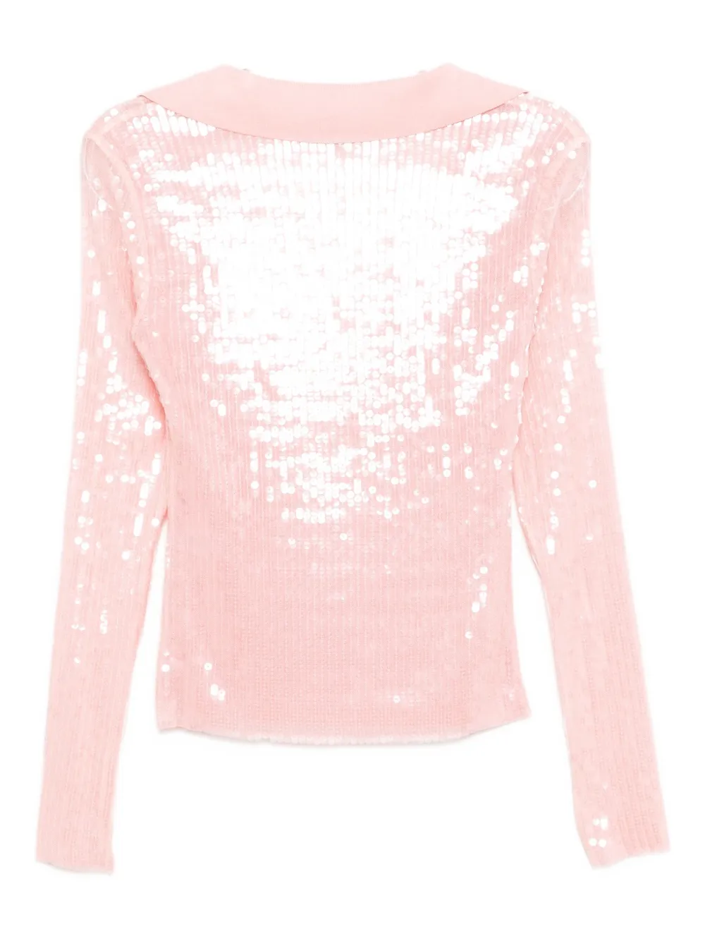 Monse Blouse met gebreide kraag en pailletten - Roze