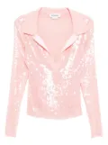 Monse knit collar sequin blouse - Pink