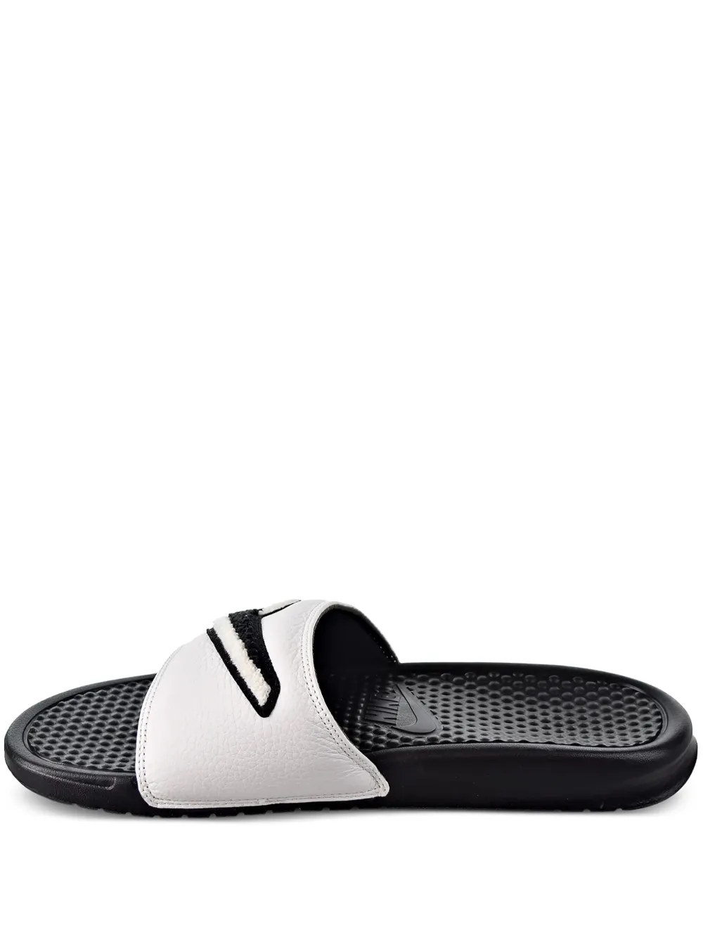 Nike Benassi JDI "Black Summit White" chenille slippers Wit