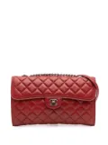 CHANEL Pre-Owned 2013-2014 Medium Quilted Lambskin Citizen Flap satchel - Red