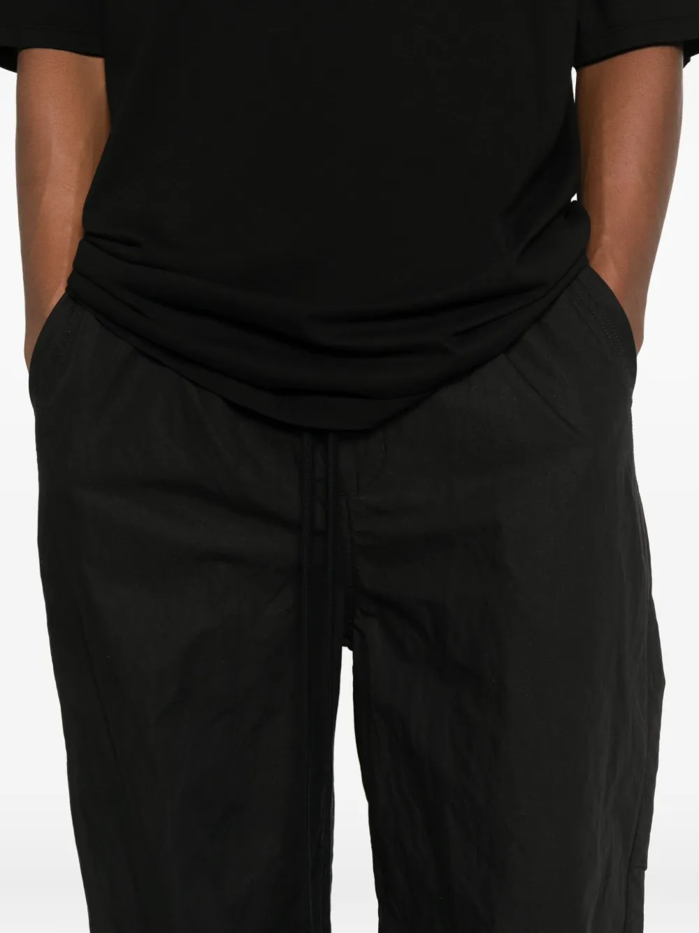 Thom Krom Elastic-waist Straight-leg Trousers In Black
