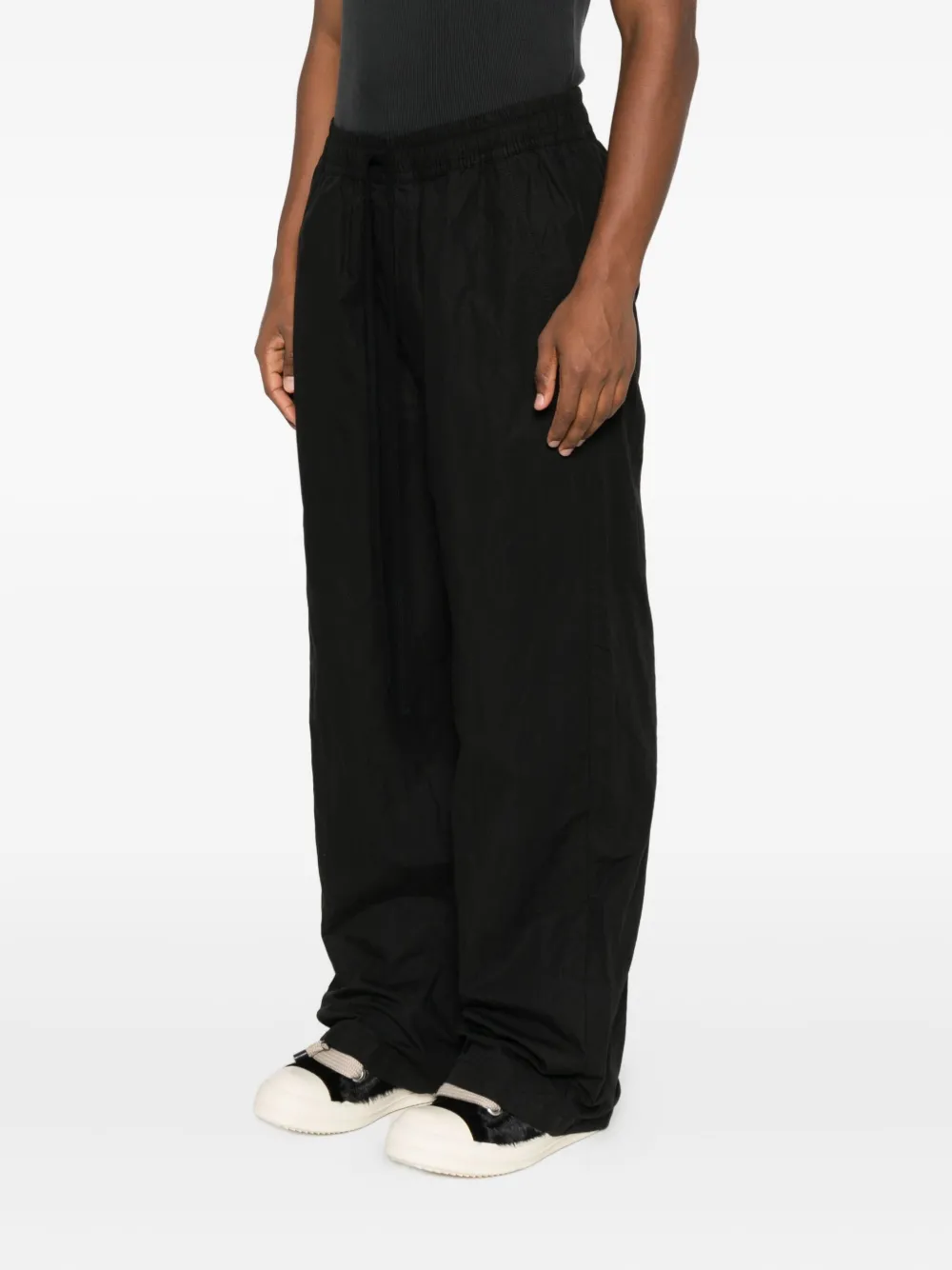 Thom Krom Elastic-waist Straight-leg Trousers In Black