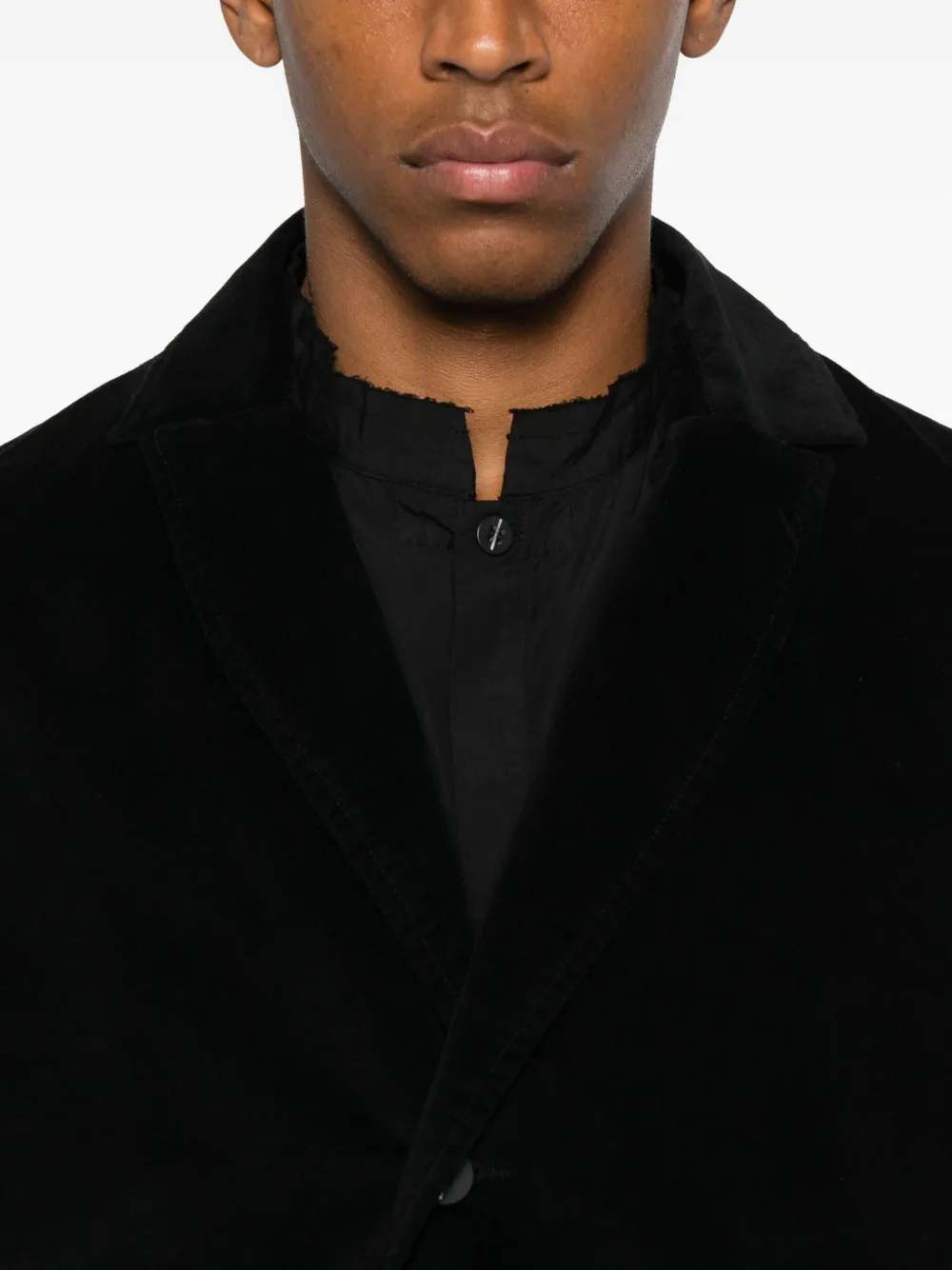 Thom Krom Single-breasted Velvet Blazer In Black
