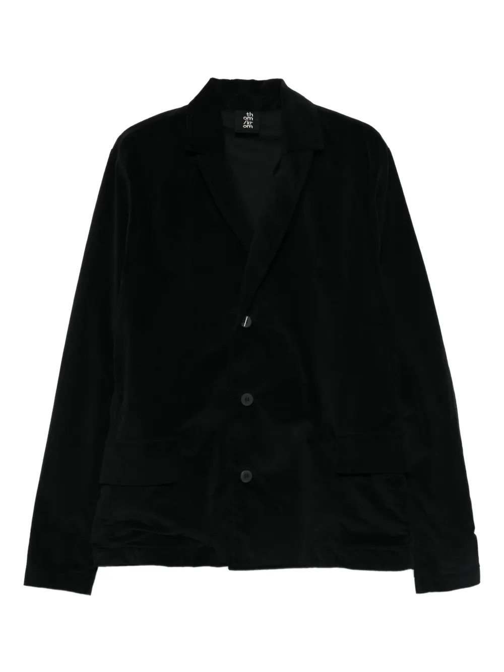 Thom Krom single-breasted velvet blazer | Black | Image 1