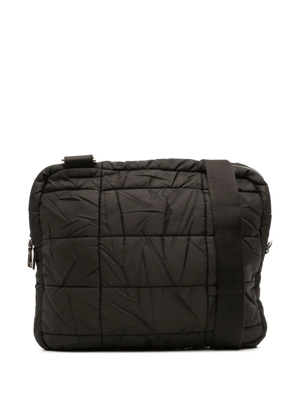 Prada Pre-Owned 2013-2025 キルティング テスート ショルダーバッグ - ブラック Prada Pre-Owned 2013-2025 キルティング テスート ショルダーバッグ - ブラック