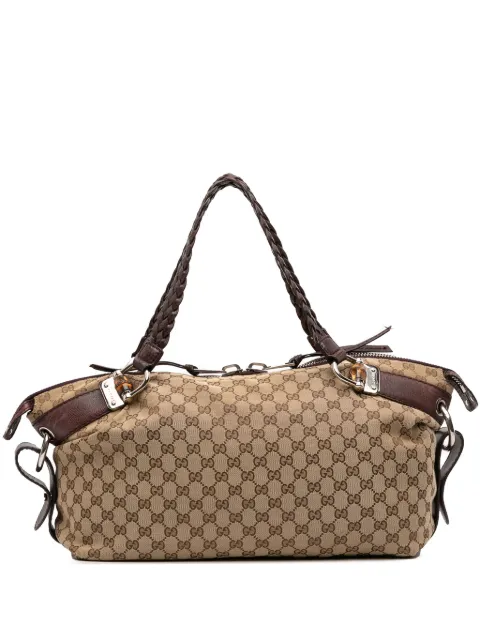 Gucci Pre-Owned 2016-2025 Medium GG Canvas Bamboo Bar tote bag