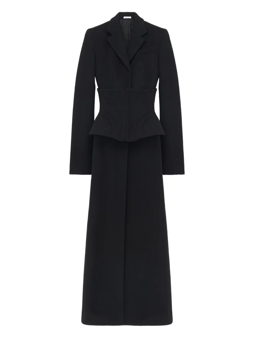 Alexander McQueen peplum coat - Nero