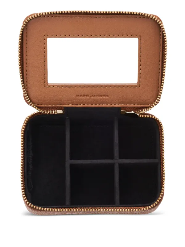 Marc Jacobs The Jewel Zip Leather Jewellery Box | Brown | FARFETCH