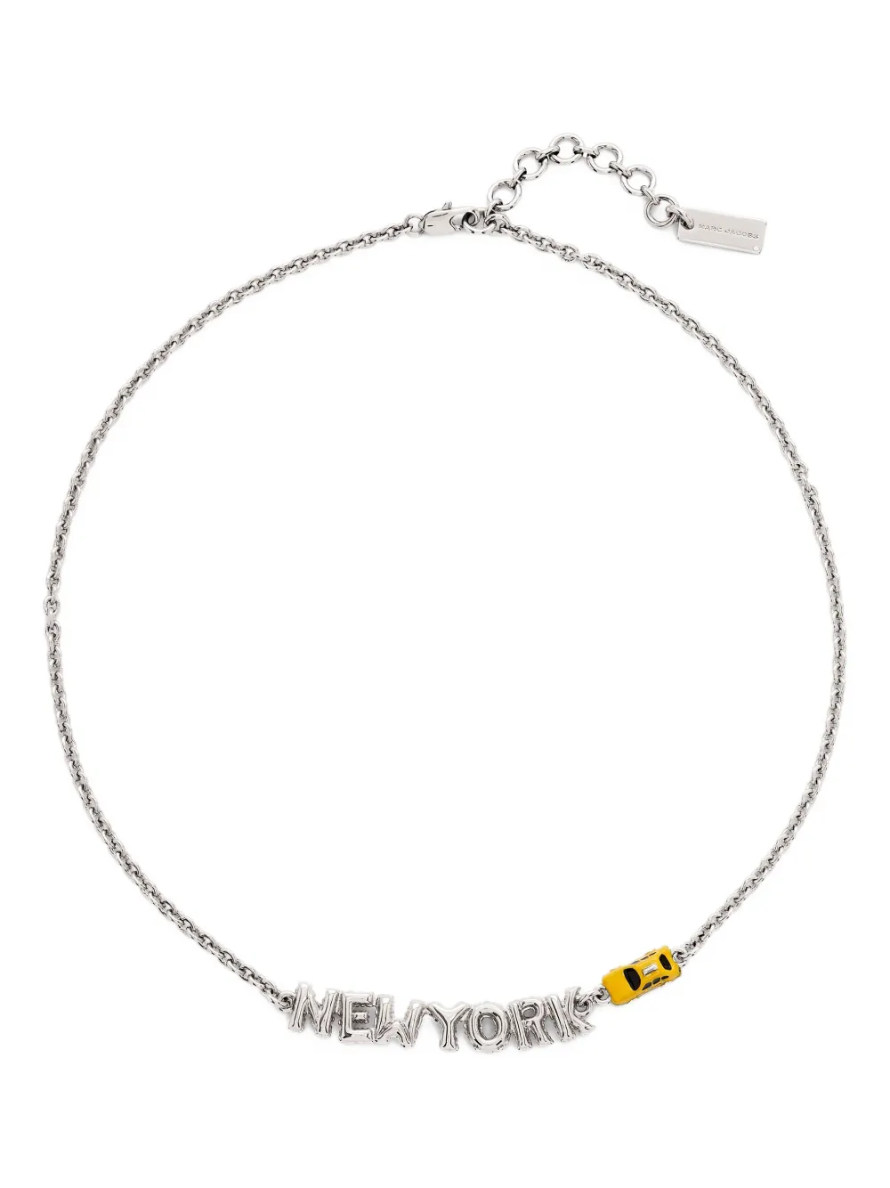 Marc Jacobs Halskette mit New York-Schriftzug - Silber