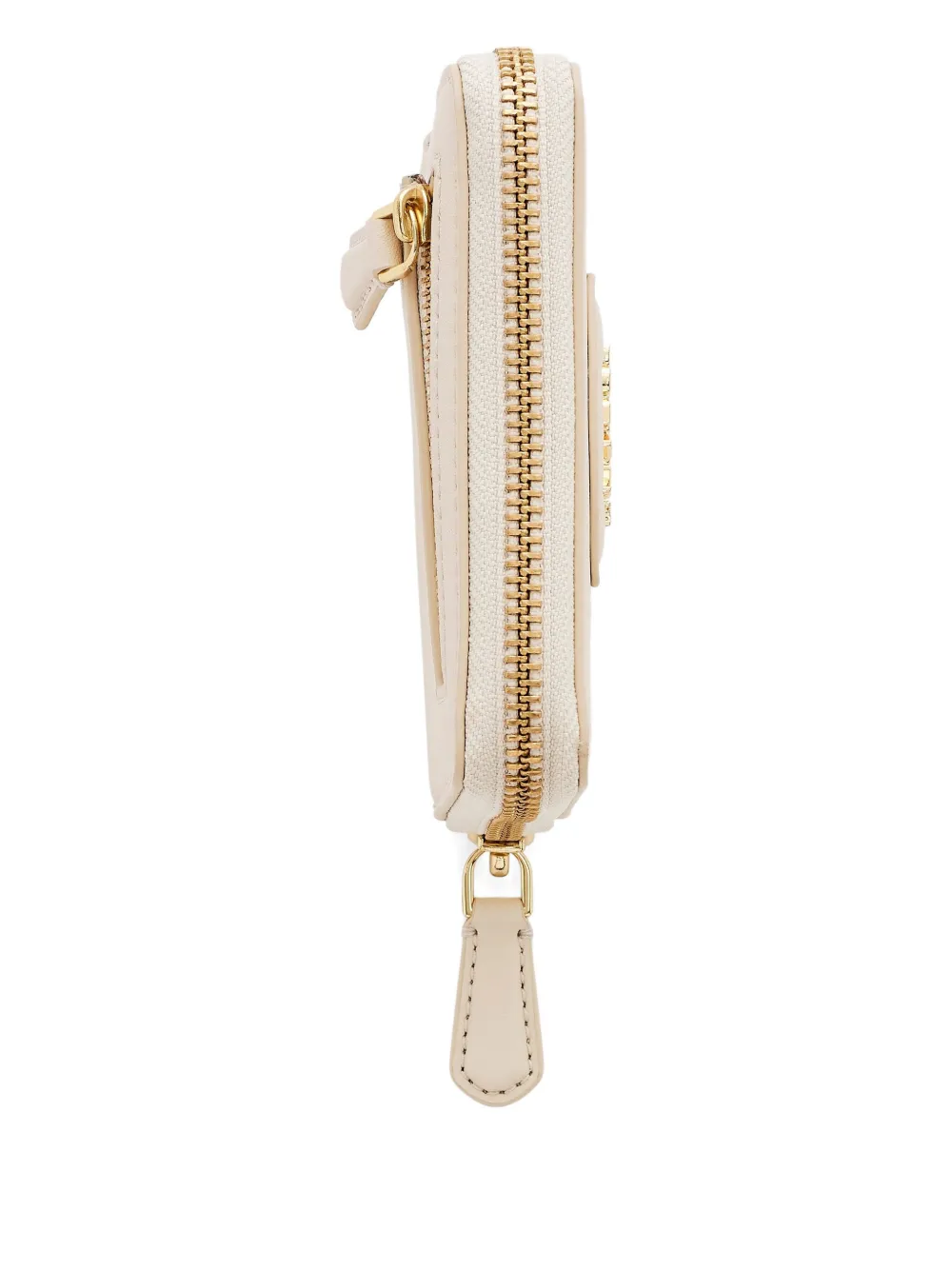 Marc Jacobs The Slim Compact Zip Leather Wallet In Neutral