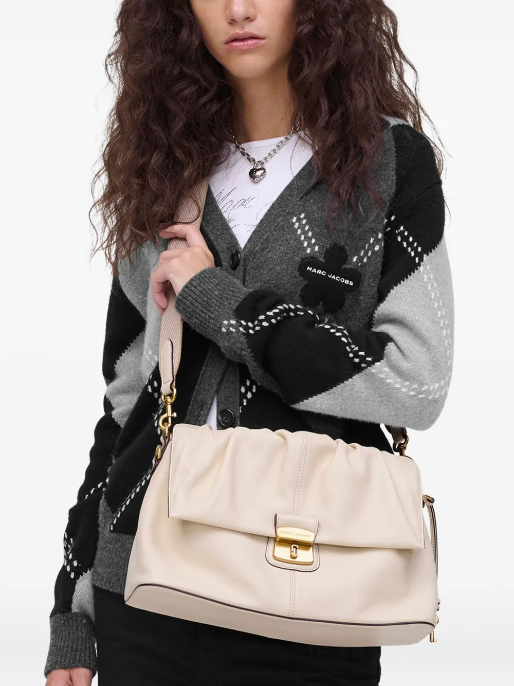 Marc Jacobs Cristina Messenger Shoulder Bag In Neutral