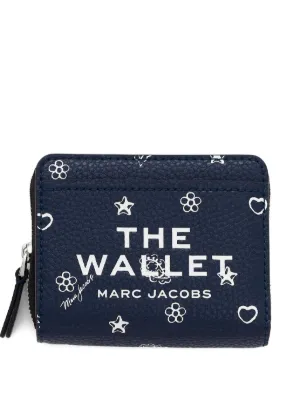 【極美品】MARC JACOBS ザ トリンケット ユーティリティ 二つ折り財布 Marc Jacobs ザ トリンケット プリント ファスナー財布 | ブルー