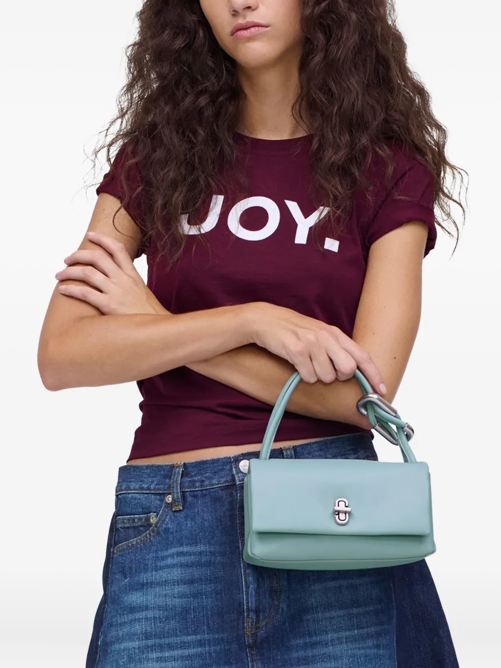 Marc Jacobs Dual leren mini-shopper - Blauw