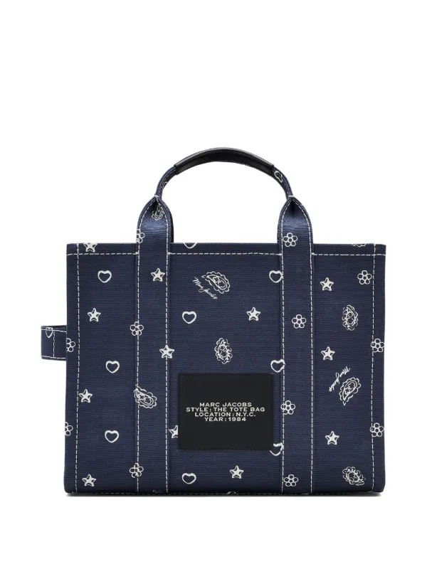 Marc Jacobs Medium Tote Bandana Bag | Blue | FARFETCH CA
