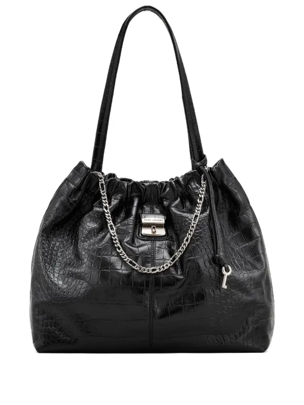 Marc Jacobs Cristina croc-effect Tote Bag | Black | FARFETCH JO