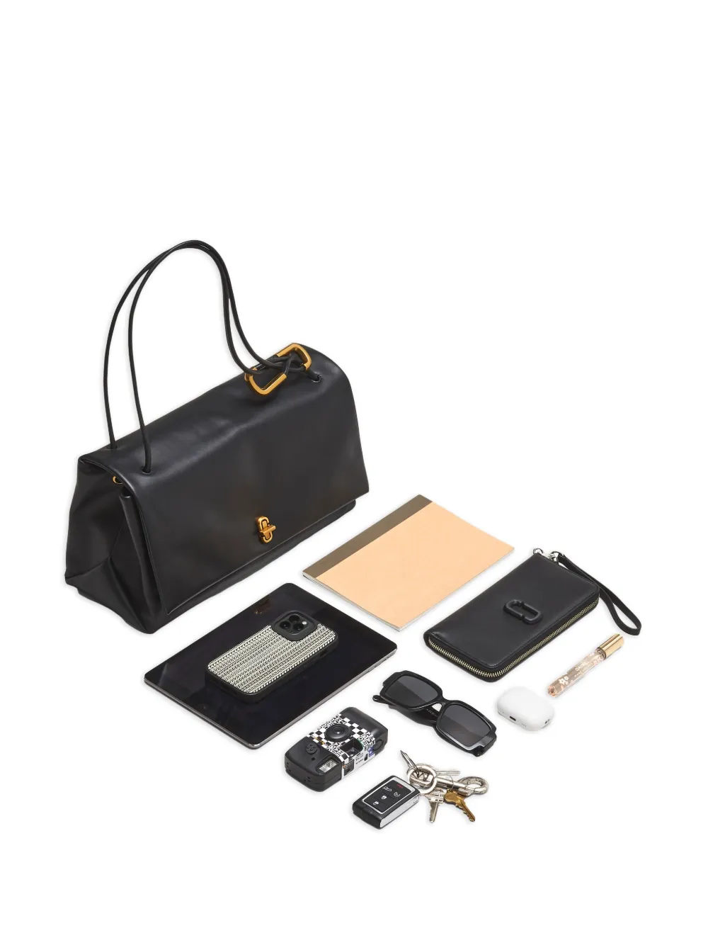 Marc Jacobs Dual grote schoudertas met kalfshaar Bruin