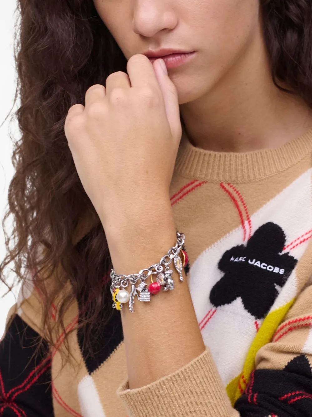 Marc Jacobs Trinket Charm Bracelet In Metallic