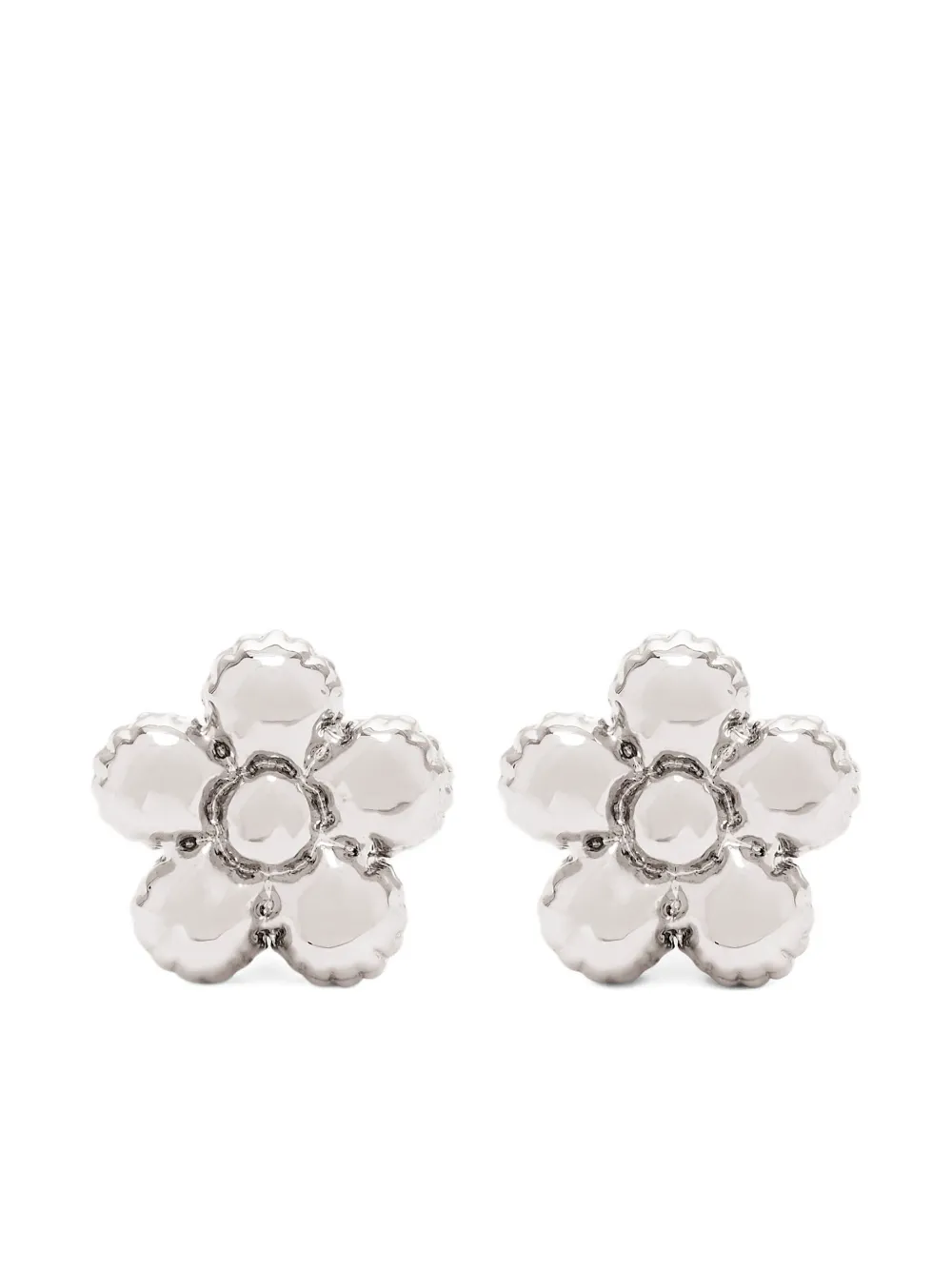 Marc Jacobs Daisy Balloon Stud Earrings In Silver