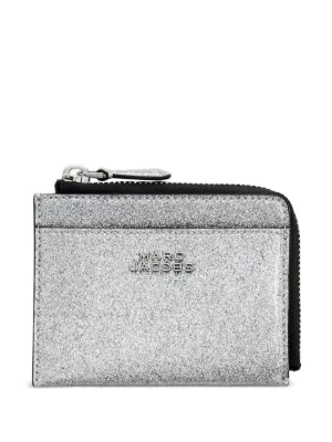 Marc Jacobs ザ コーテッド グリッター レザー 財布 | シルバートーン