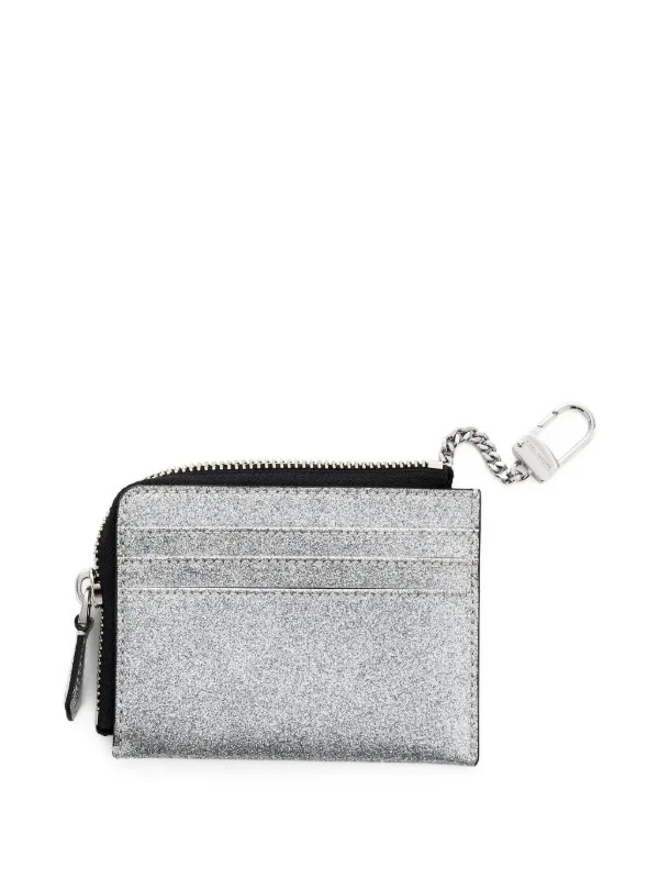 Marc Jacobs The Coated Glitter ファスナー財布 | シルバートーン