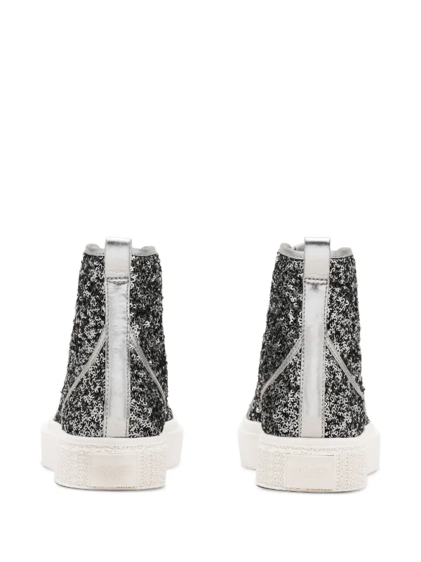 Marc Jacobs スパンコール ハイカットスニーカー | シルバートーン