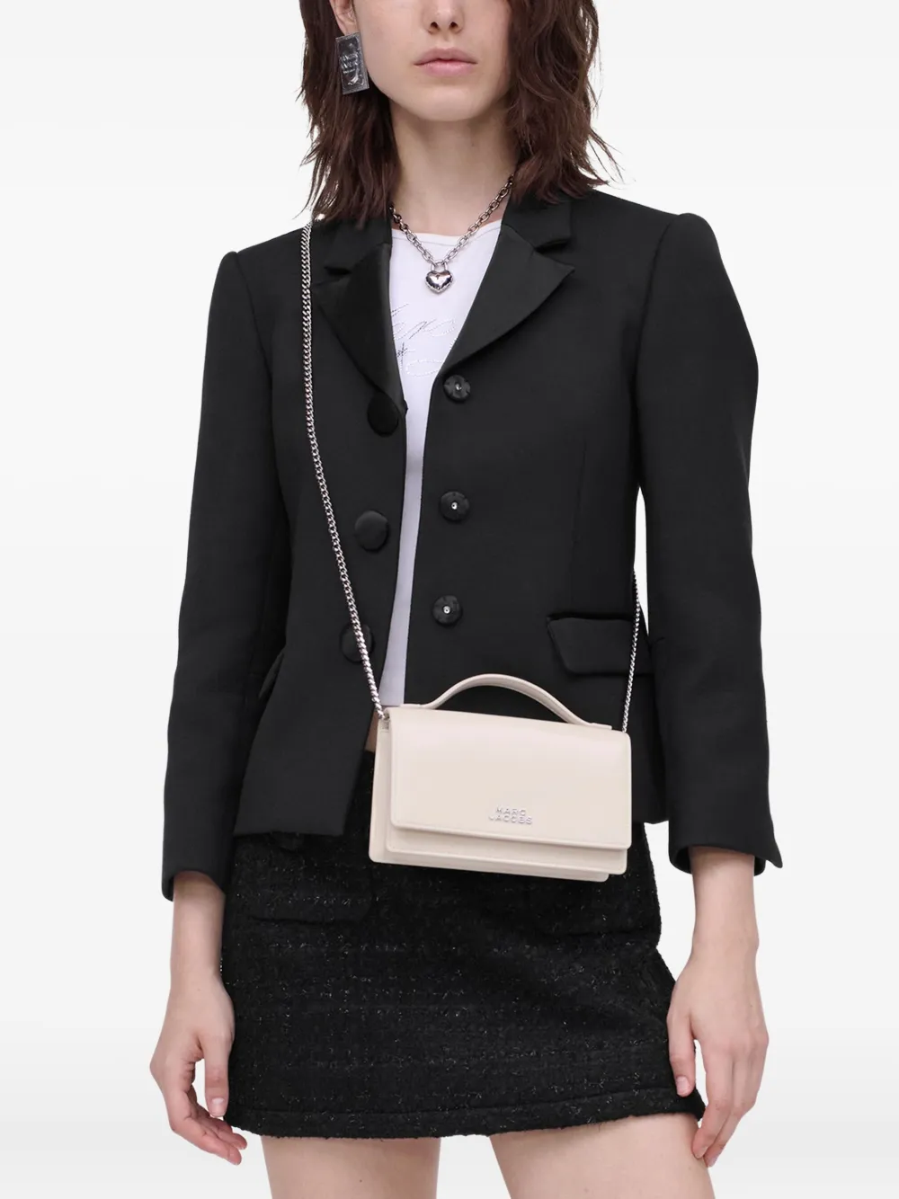 Marc Jacobs Mini The Mirror Chain-strap Cross Body Bag In Neutral