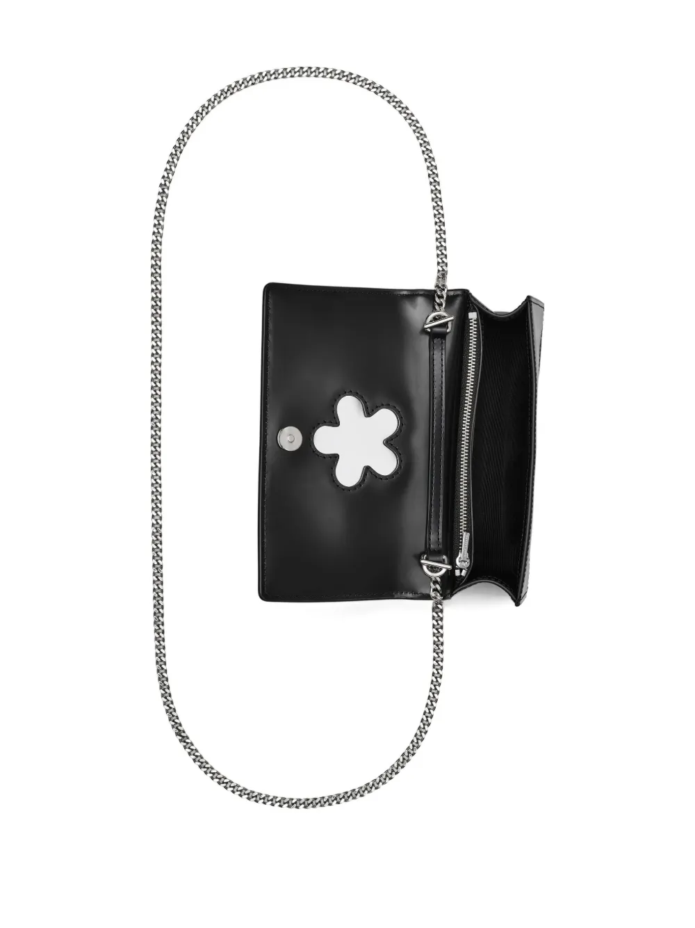 Marc Jacobs Mini The Mirror Leather Cross Body Bag In Black