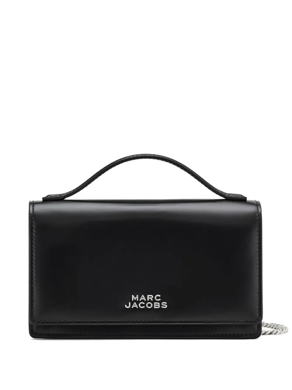 Marc Jacobs Mini The Mirror Leather Cross Body Bag In Black