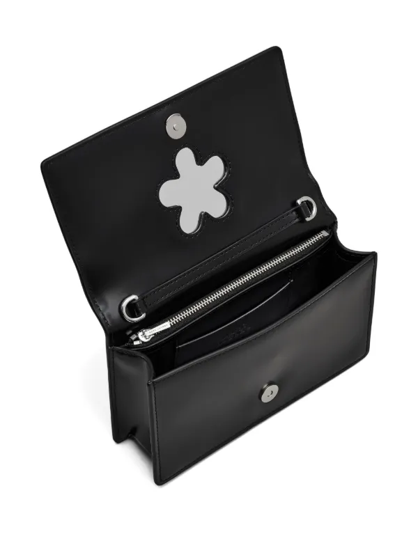 Marc Jacobs Mini The Mirror Leather Cross Body Bag | Black | FARFETCH