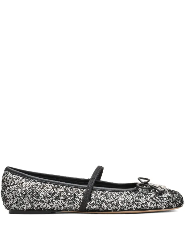 Marc Jacobs Sabrina フラットシューズ | シルバートーン | FARFETCH JP