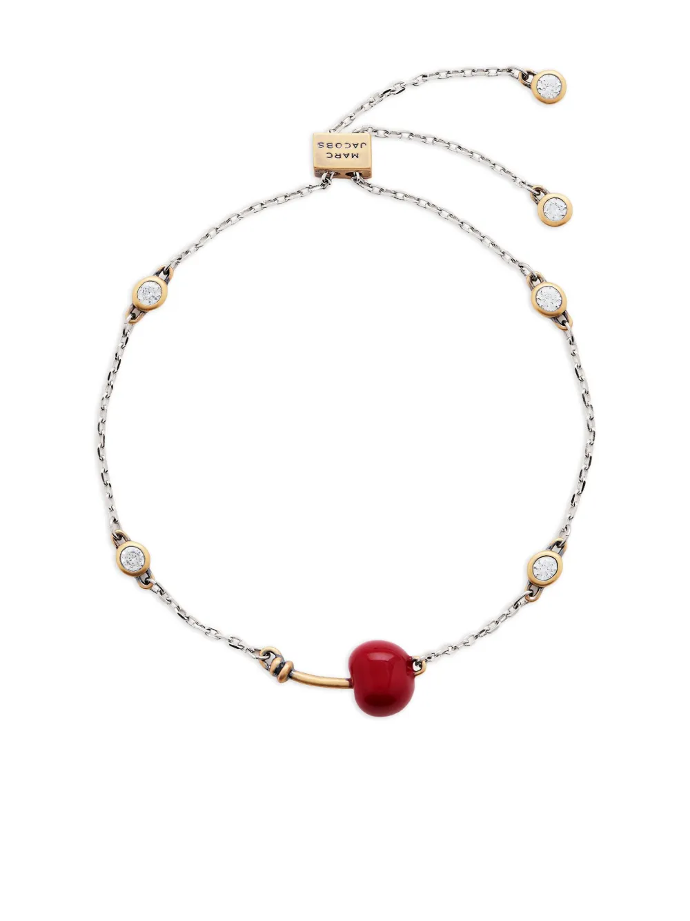 Marc Jacobs Cherry Slider Bracelet In Silver