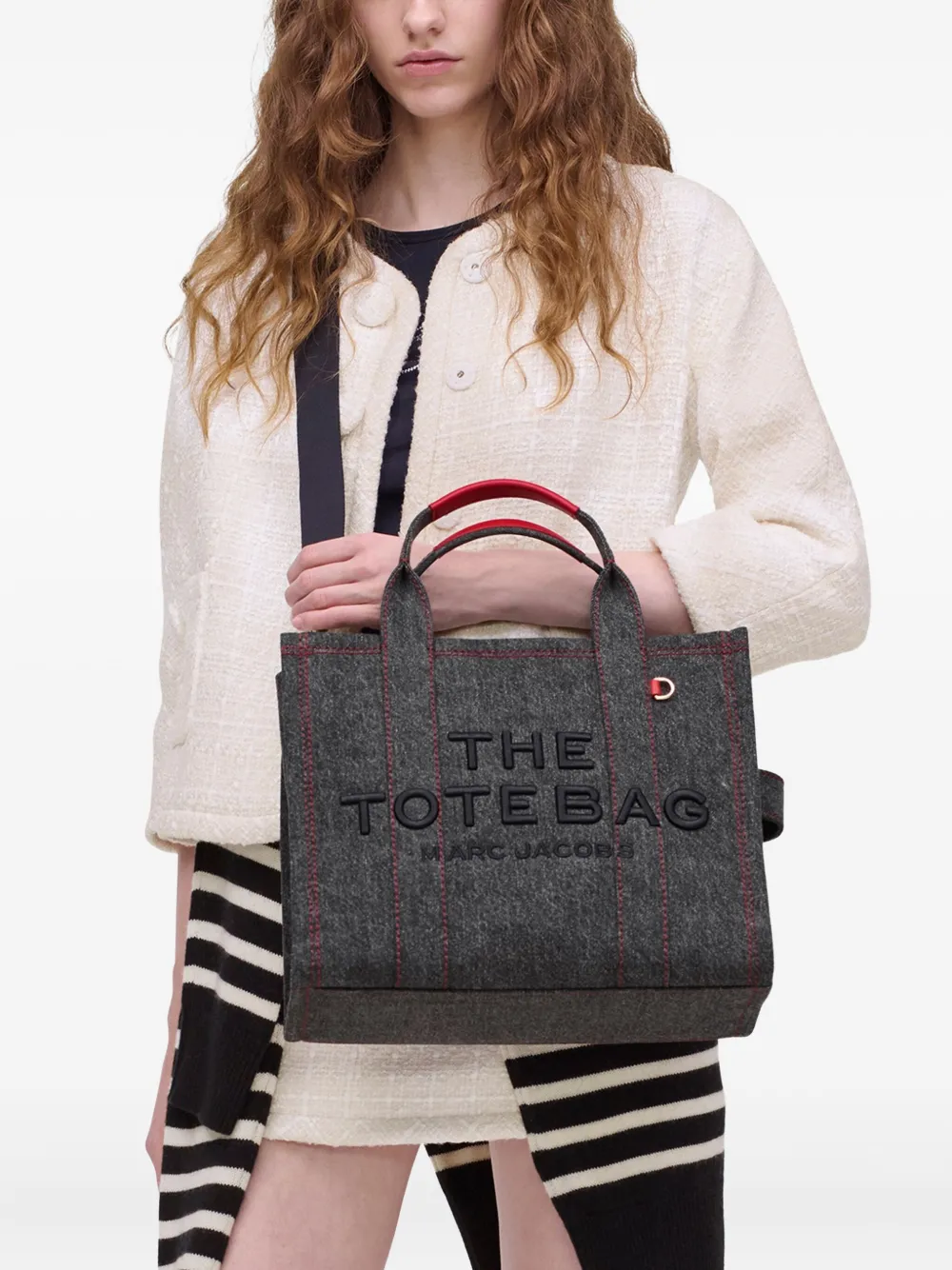 Marc Jacobs Medium Tote shopper met reliëf - Grijs