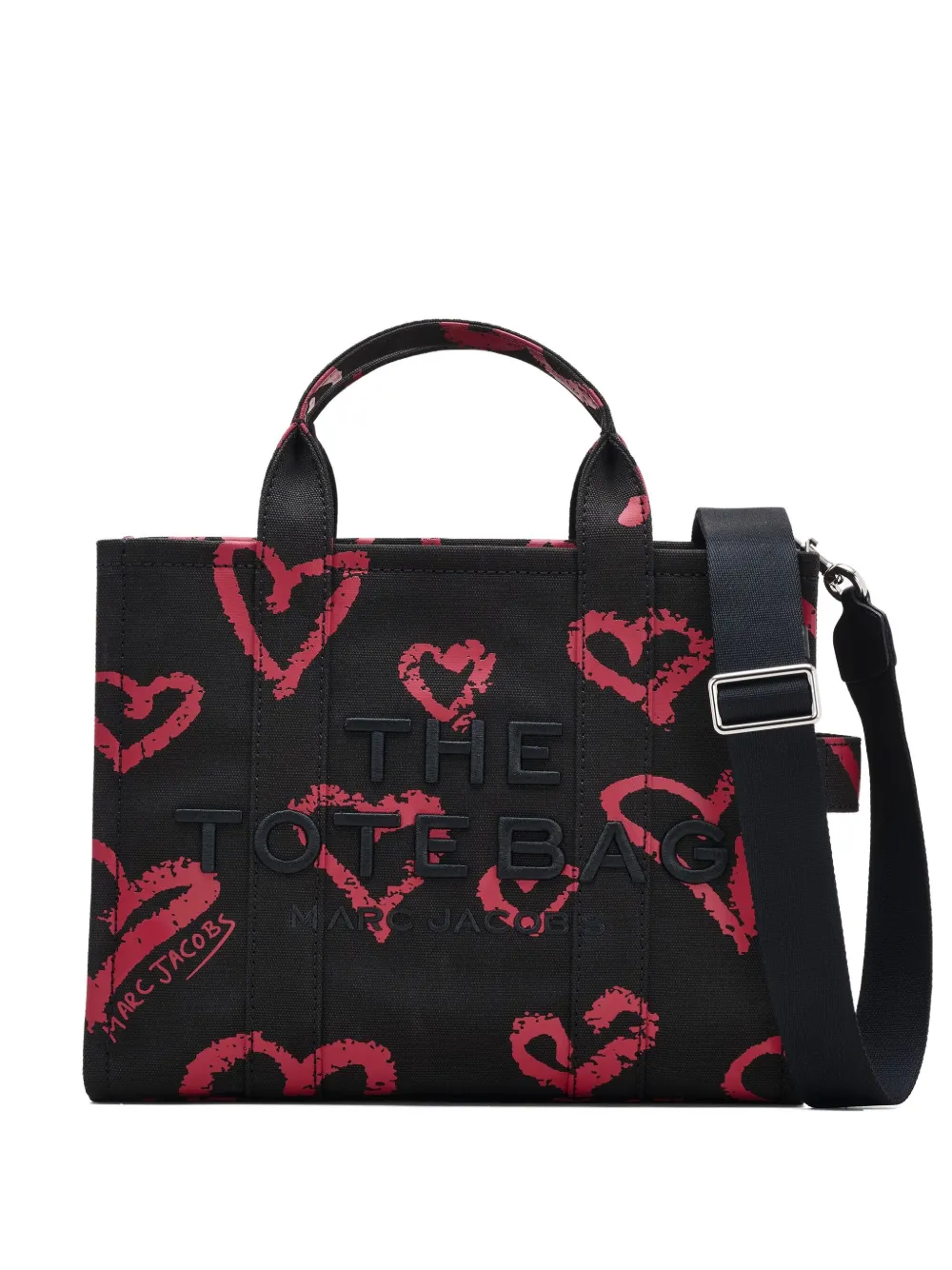 Marc Jacobs Borsa Tote media con cuori - Nero