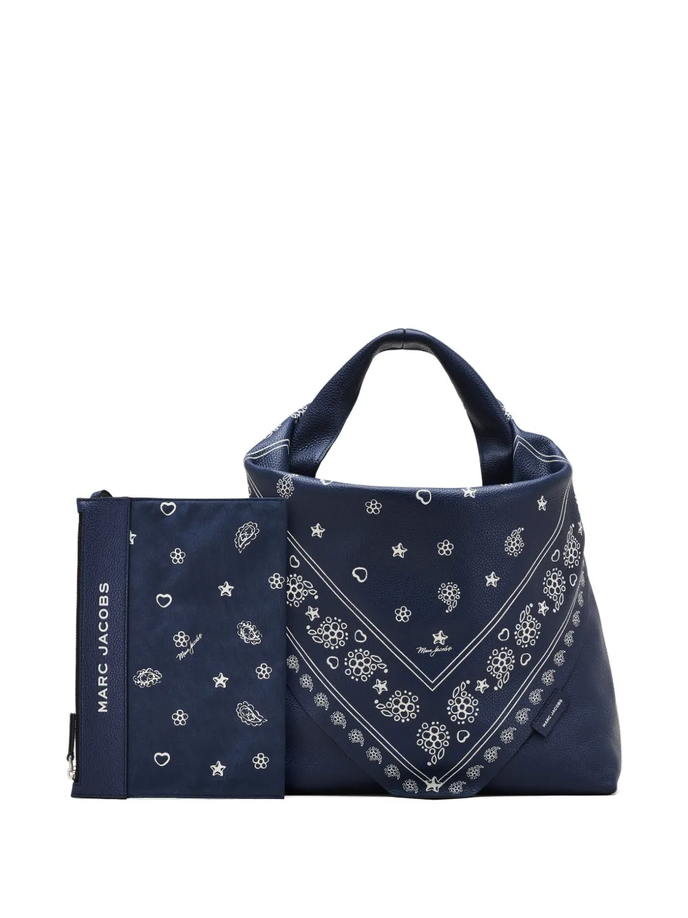 Marc Jacobs Sack Bandana Leather Bag In Blue