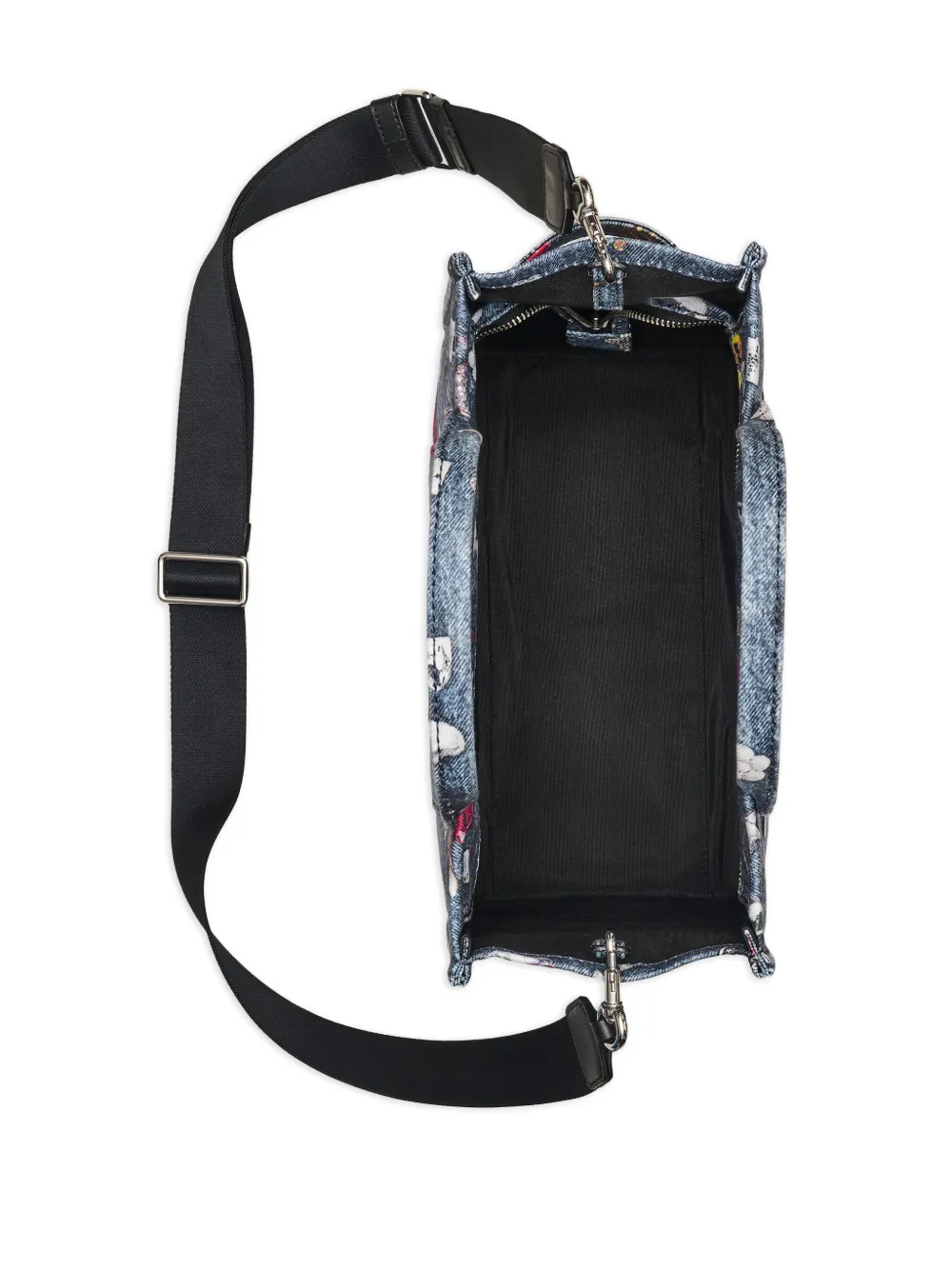 Marc Jacobs Medium Tote Bag Embroidered Design In Blue