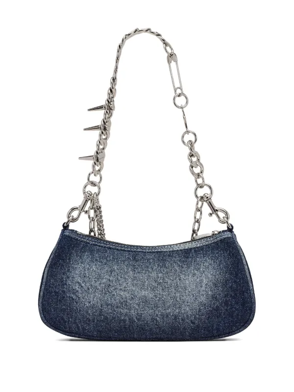 MARC JACOBS デニムショルダーバッグ Marc Jacobs デニムチャーム ショルダーバッグ | ブルー | FARFETCH JP