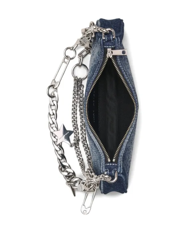 MARC JACOBS デニムショルダーバッグ Marc Jacobs デニムチャーム ショルダーバッグ | ブルー | FARFETCH JP