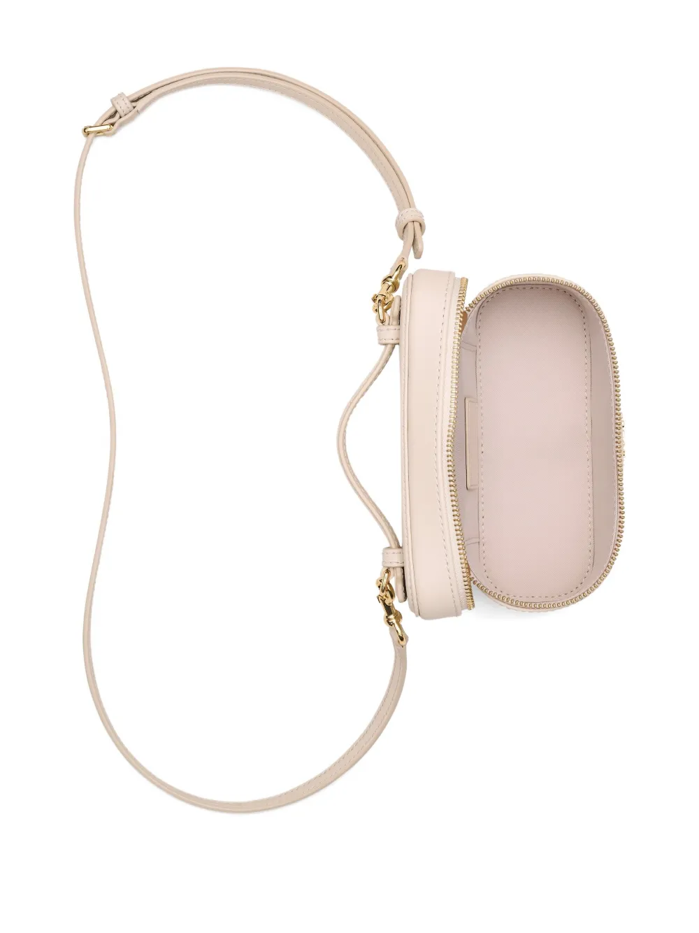 Marc Jacobs The E W Vanity kleine crossbodytas Beige