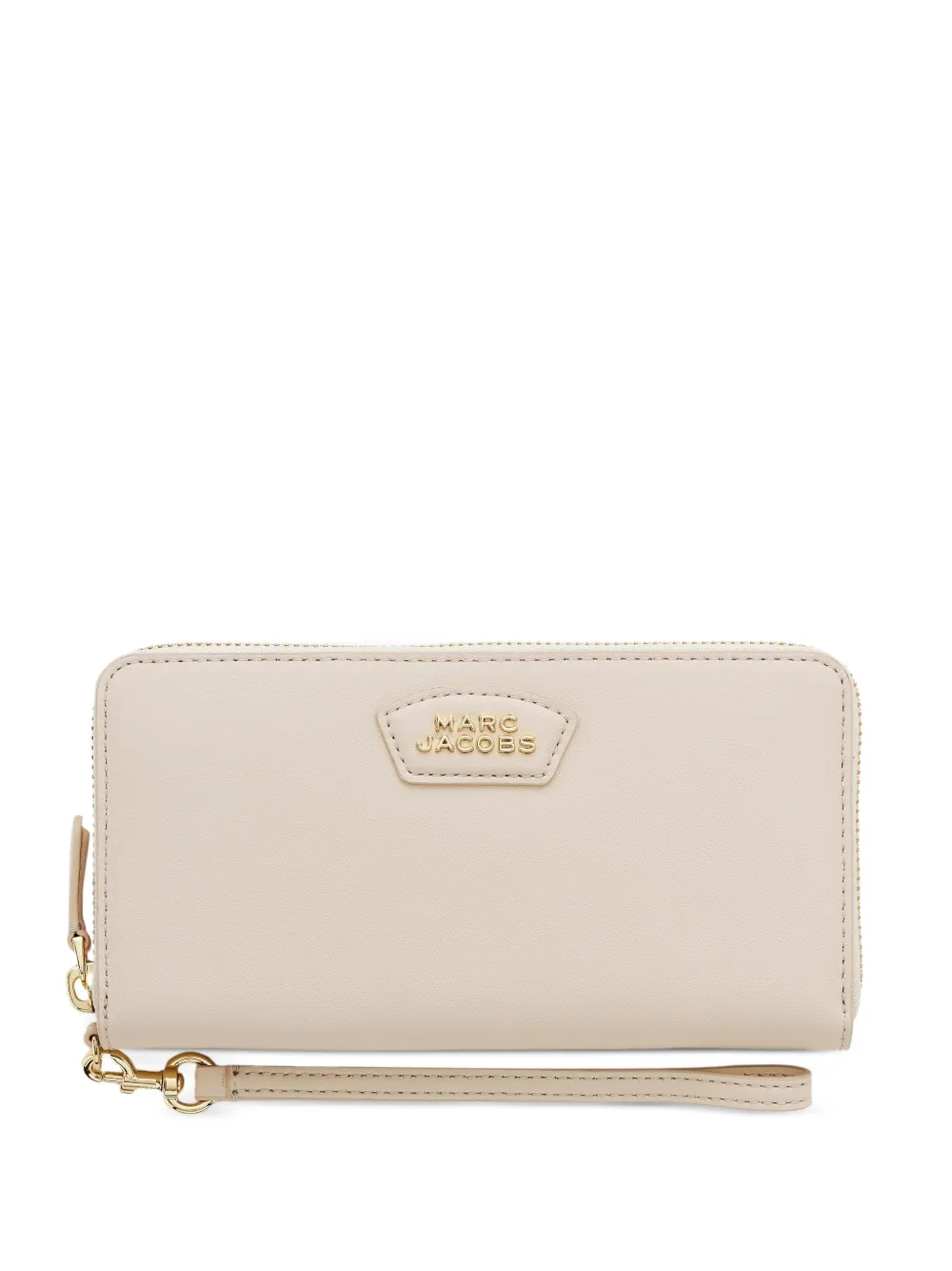Marc Jacobs The Continental Zip Leather Wallet In Neutral