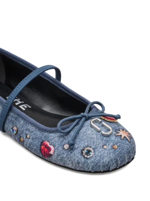 Marc Jacobs The Trinket Charm Sabrina Ballet Flats | Blue | FARFETCH