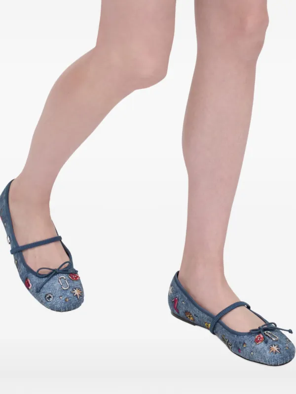 Marc Jacobs The Trinket Charm Sabrina Ballet Flats | Blue | FARFETCH