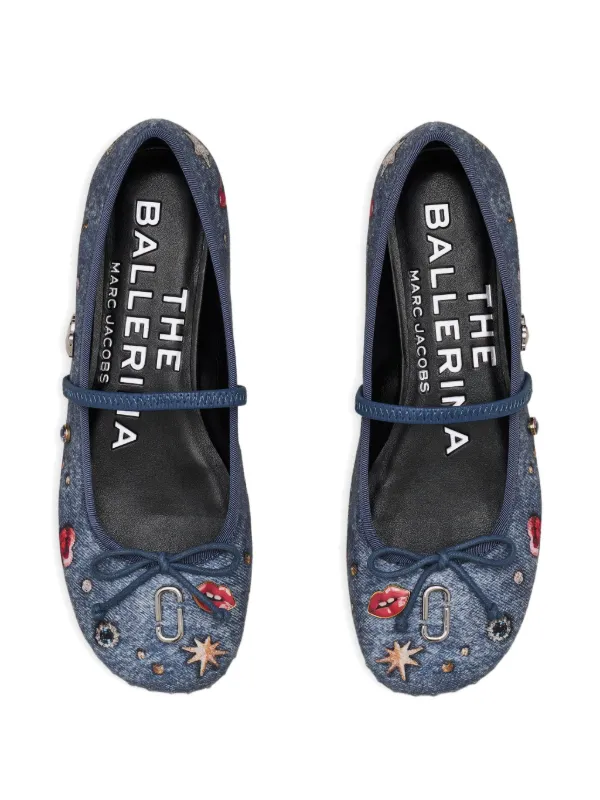Marc Jacobs The Trinket Charm Sabrina Ballet Flats | Blue | FARFETCH
