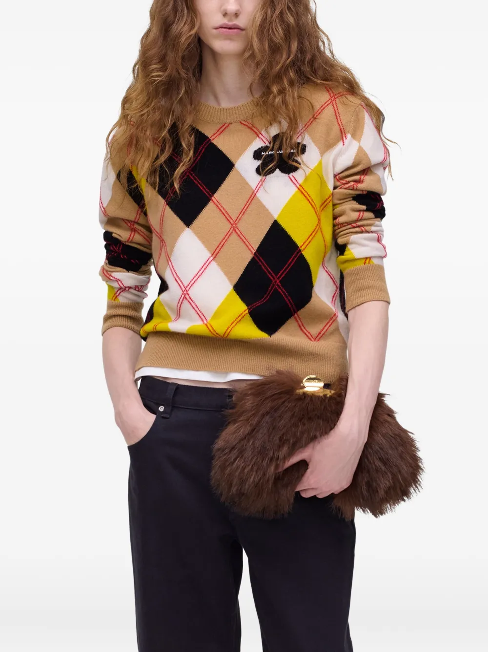 Marc Jacobs Small Claw Clip Clutch Bag In Brown