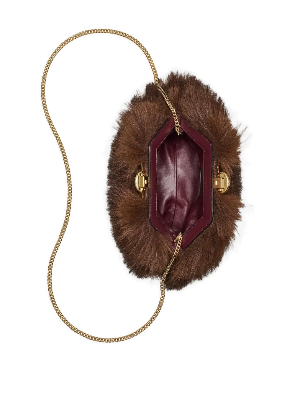 Marc Jacobs Small Claw Clip Clutch Bag In Brown