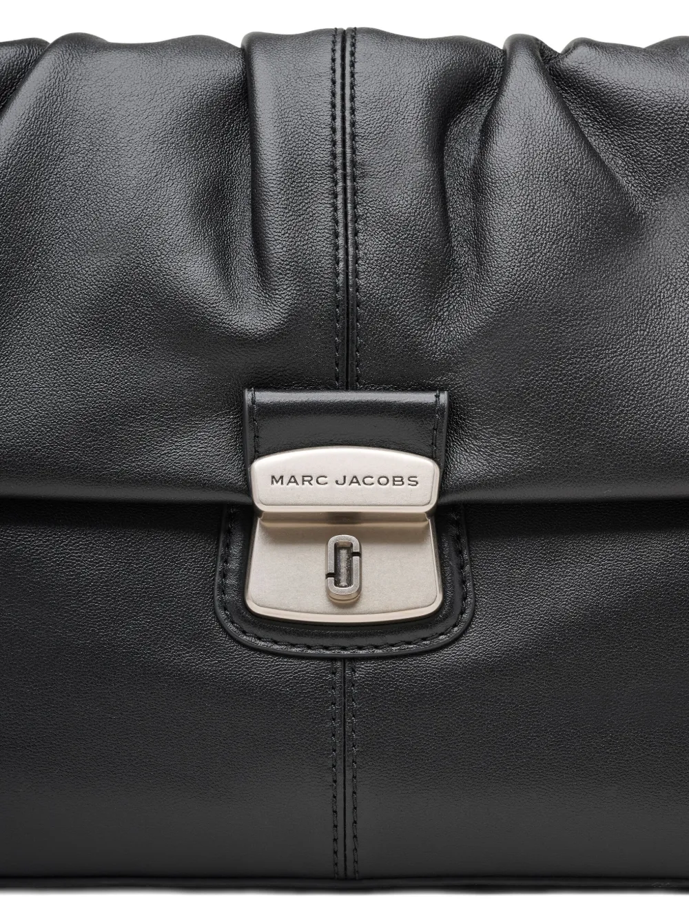 Marc Jacobs The Cristina Messenger Leather Shoulder Bag In Black