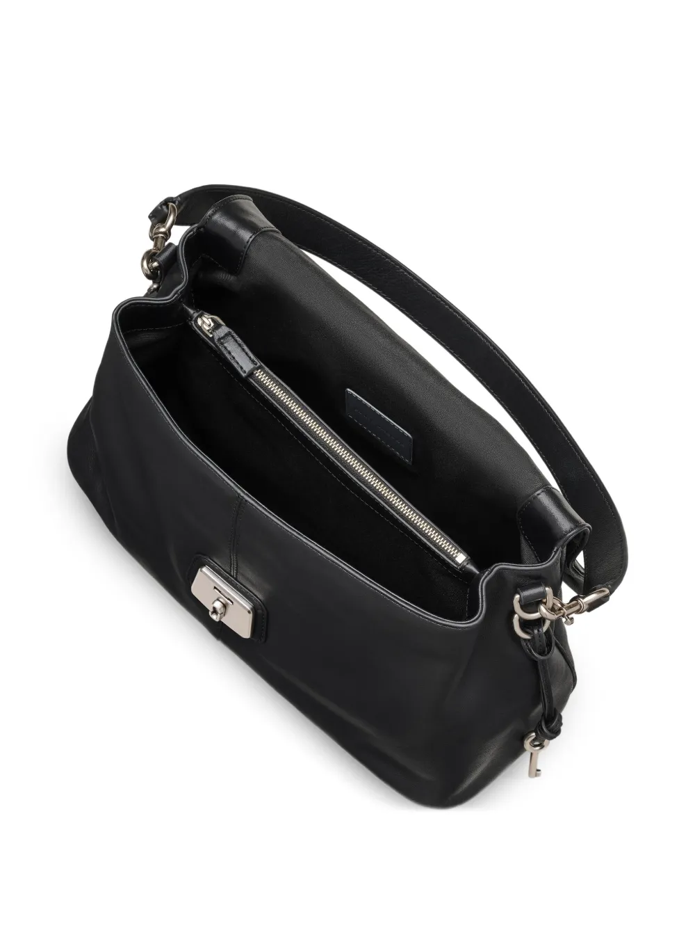 Marc Jacobs The Cristina Messenger Leather Shoulder Bag In Black