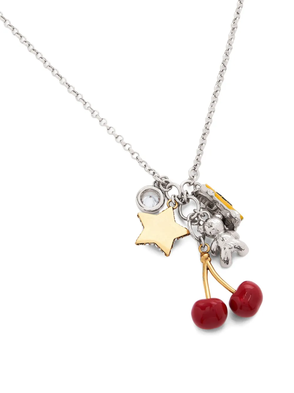Marc Jacobs Trinket Charm-cluster Necklace In Gold