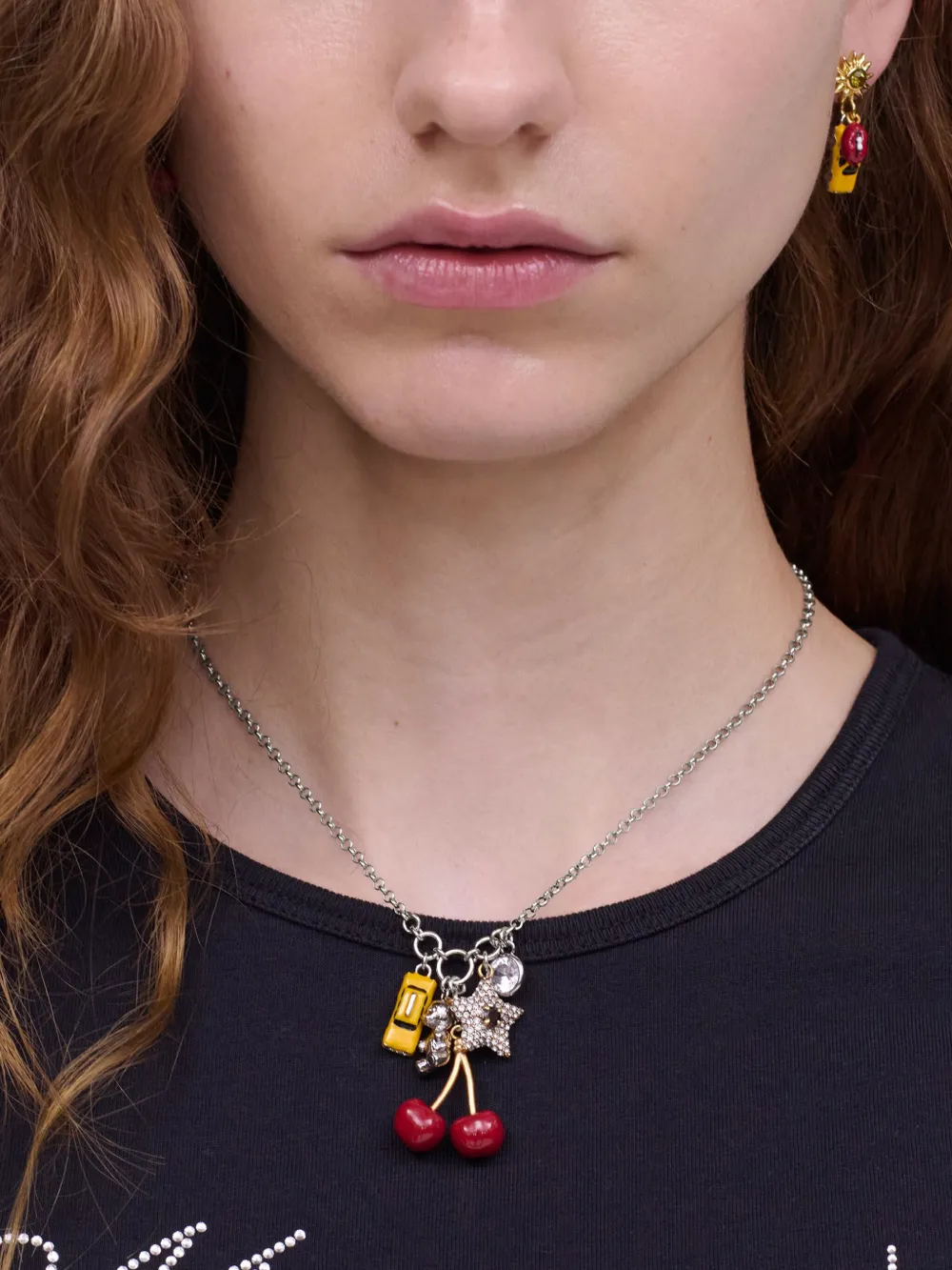 Marc Jacobs Trinket Charm-cluster Necklace In Gold